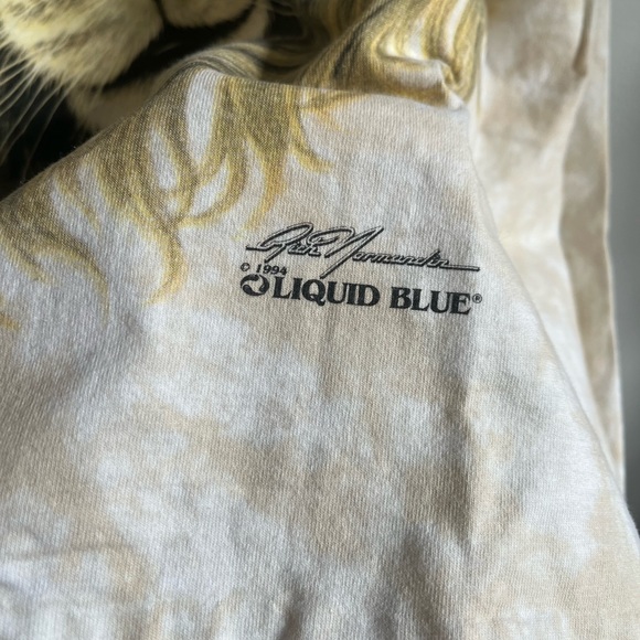 Vintage Lion T-Shirt / XL / Liquid Blue / AOP / 1994 - Picture 3 of 6
